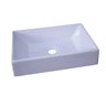 Cuba Pia para Banheiro Lavabo Retangular Torino Branco - 1