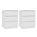 Ver imagem 1 de Kit 2 Mesas de Cabeceira 3 Gavetas Veronna Neve