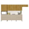 Cozinha Modulada Completa 8 peças 10 Portas 4 Gavetas Balcão com Tampo e Painel Art - 4