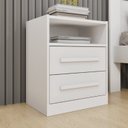 Ver imagem 3 de Kit 2 Mesas de Cabeceira 2 Gavetas Ripado Espresso Móveis