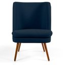 Ver imagem 6 de Poltrona Madeira B-304 Suede Azul Marinho Domi