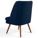 Ver imagem 2 de Poltrona Madeira B-304 Suede Azul Marinho Domi