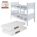 Ver imagem 2 de Beliche 100% Mdf Fortaleza - Duas Camas Solteiro Compacta e Moderna Branco com 2 Colchões