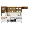 Cozinha Modulada Completa 8 peças 10 Portas 4 Gavetas Balcão com Tampo e Painel Art - 3