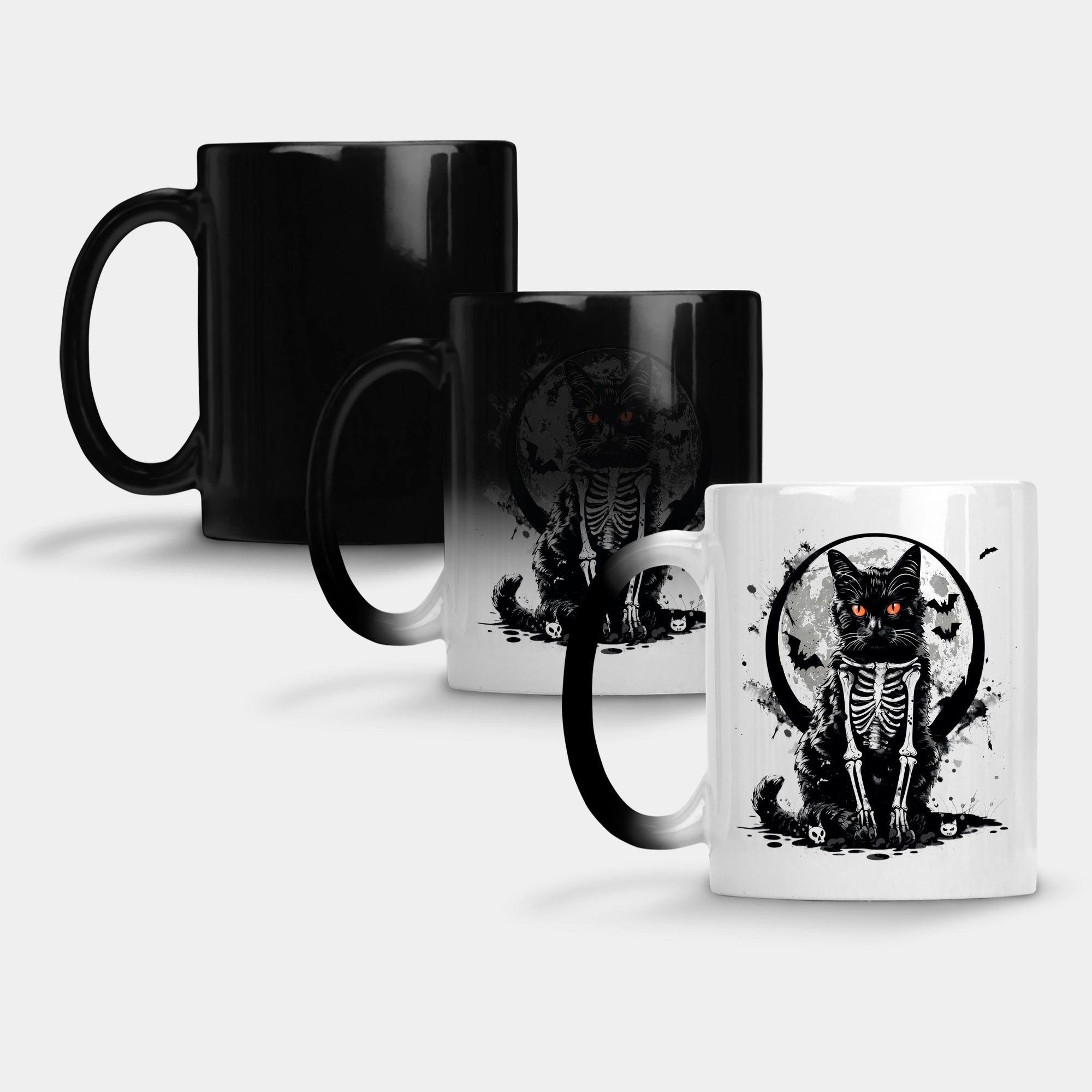 Caneca Mágica Fosca 325ml Y1 Gato Halloween Abobora 29 - 3