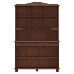 Cristaleira Rústica em Madeira Maciça 3+2 Portas para sala de Jantar Linha Rubi - 5