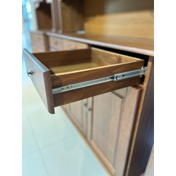 Cristaleira Rústica em Madeira Maciça 3+2 Portas para sala de Jantar Linha Rubi - 6