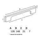 Ver imagem 4 de Puxador Il 1726 - Escovado - 128mm
