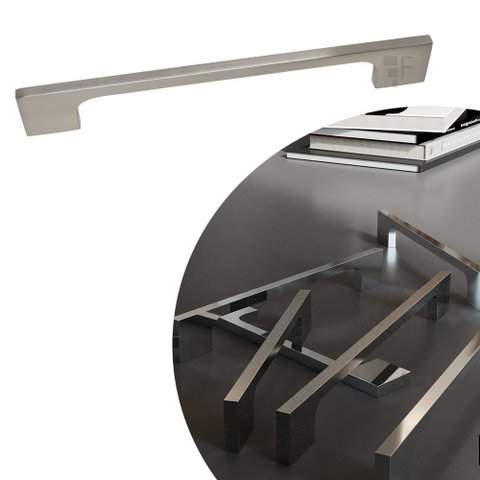 Puxador Il 1726 - Escovado - 128mm