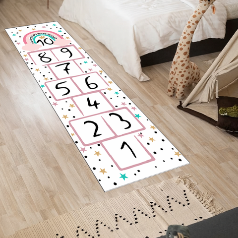 Adesivo de Chão Amarelinha Infantil Educativo e Divertido