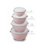 KIT 4 POTES REDONDOS COM TAMPA PARA ALIMENTO TIGELA SALADEIRA VASILHA BPA FREE PLASTICA - 11