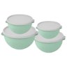 KIT 4 POTES REDONDOS COM TAMPA PARA ALIMENTO TIGELA SALADEIRA VASILHA BPA FREE PLASTICA - 2