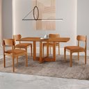 Ver imagem 1 de Conjunto de Mesa de Jantar 120cm com 4 Cadeiras Bellini Marrom