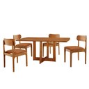 Ver imagem 2 de Conjunto de Mesa de Jantar 120cm com 4 Cadeiras Bellini Marrom