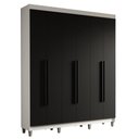 Ver imagem 3 de Guarda-Roupa Casal com Pés 6 Portas Batentes Saturno Madesa