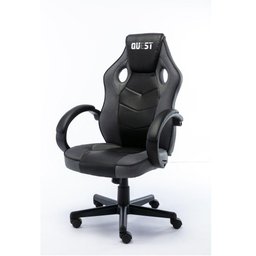 Cadeira Gamer Quest Cinza com Preto - 1 Cadeira Gamer Quest Cinza com Preto - 1