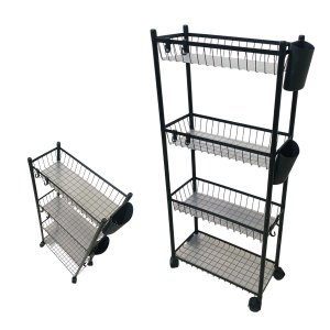 Carrinho Organizador Multiuso 4 Prateleira Cozinha Tempero Mantimentos Lavanderia Banheiro Higiene G