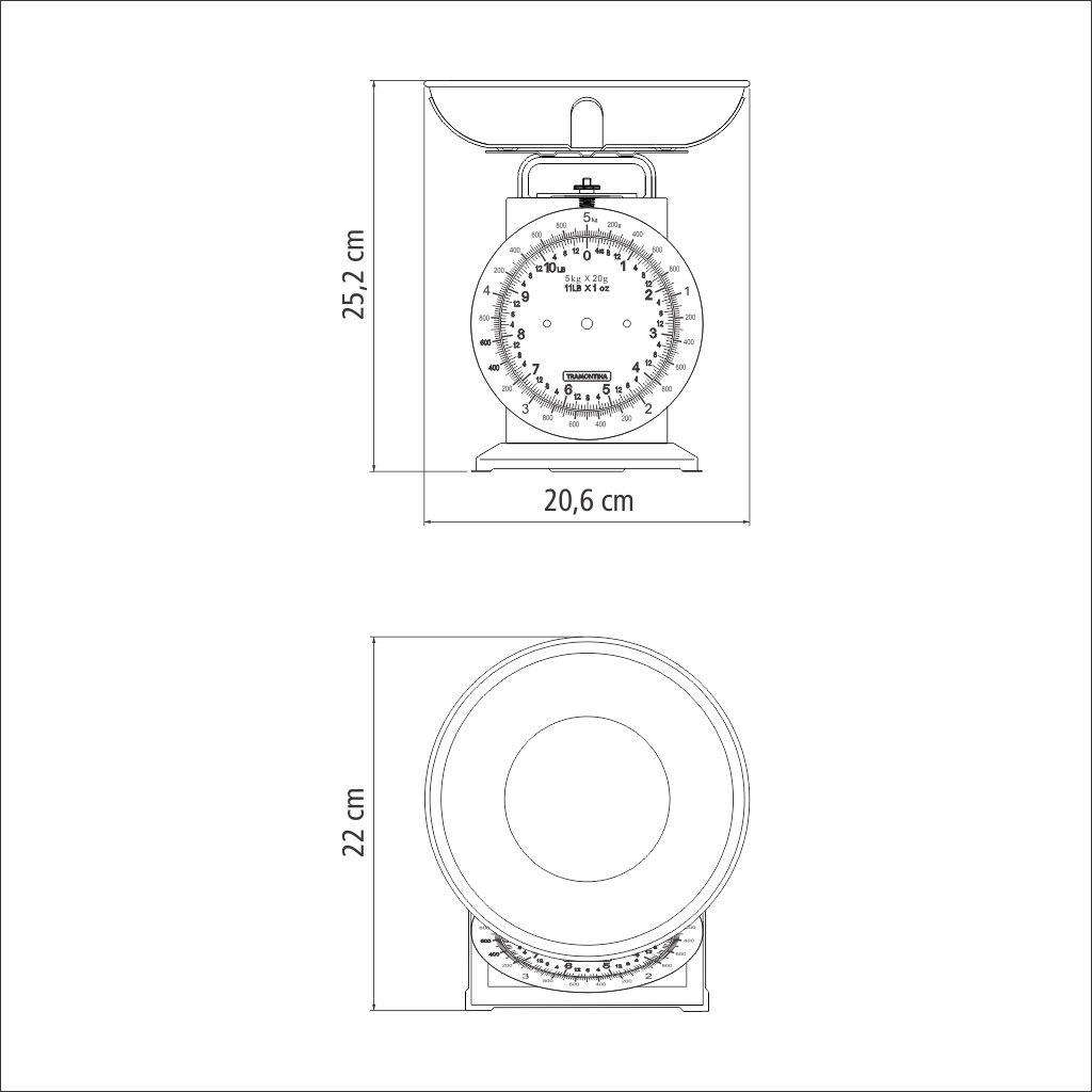 Balança para Cozinha Analógica Tramontina Adatto - 61101/040 - 4