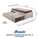 Ver imagem 2 de Bicama Box Solteirão 99x199 Suede com 2 Colchões Relax Adorabile Molas Ensacadas Ecoflex