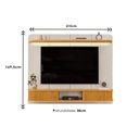 Ver imagem 4 de Rack Bancada C/ Painel P/ Tv até 75 Pol Capri Led e 2 Portas 215x170cm Bali/cedro - Dj Móveis