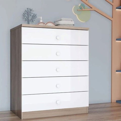 Cômoda Infantil Henn 5 Gavetas Bala de Menta I710