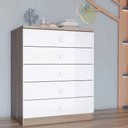 Ver imagem 1 de Cômoda Infantil Henn 5 Gavetas Bala de Menta I710