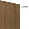 Guarda Roupa Casal Antares MDF 6 Portas 5 Gavetas Noce Bronze - Moveis Lanza - 5