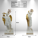 Ver imagem 6 de Arcanjo Miguel Monte Gargano em Resina Premium com Coroa de Metal 40 Cm