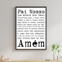 Ver imagem 1 de Quadro Oração Pai Nosso 24x18cm - com vidro:Madeira preta