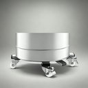 Ver imagem 3 de Lixeira com Pedal e Rodízios Aço Inoxidável 120 Litros