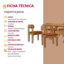 Ver imagem 3 de Conjunto Star 6 Lugares Tampo MDF Barril Base em X Imbuia 180cm Moderna