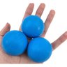 Kit 3 Brinquedo Cachorro Bolinha Maciça Lisa Para Cães 70mm Cor: Azul - 2