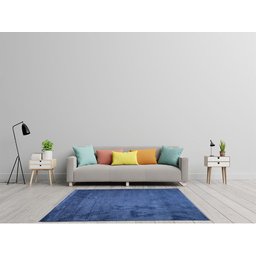 Tapete Para Quarto ,sala ,escritório 2,00 X 3,00 Pelo Macio.:Azul - 2
