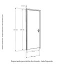 Ver imagem 3 de Porta Belíssima 9 Prime Batente 14 Puxador Tubo 60cm 92 x 210 Abertura Esquerda Branco Rodam