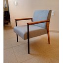 Ver imagem 3 de Poltrona Decorativa Fontana Linho Cinza Chumbo