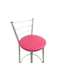 Ver imagem 3 de Kit 4 Banquetas Alta Prata Cozinha Gourmet Americana Balcão:rosa