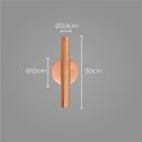 Ver imagem 3 de Arandela Tubo Cilindro 30cm 2 Fachos Cobre P/ 2 Mr11 St2773