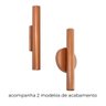 Arandela Tubo Cilindro 30cm 2 Fachos Cobre P/ 2 Mr11 St2773 - 4