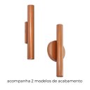 Ver imagem 4 de Arandela Tubo Cilindro 30cm 2 Fachos Cobre P/ 2 Mr11 St2773