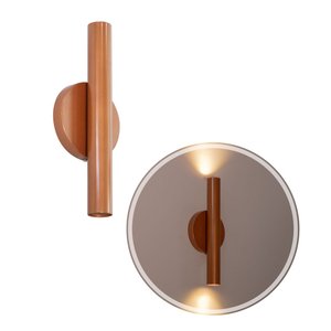 Arandela Tubo Cilindro 30cm 2 Fachos Cobre P/ 2 Mr11 St2773
