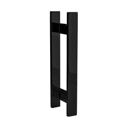 Puxador para Porta Barra Chata Aço Inoxidavel 30cm Preto - 1