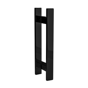 Puxador para Porta Barra Chata Aço Inoxidavel 30cm Preto