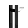 Puxador para Porta Barra Chata Aço Inoxidavel 30cm Preto - 9