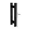 Puxador para Porta Barra Chata Aço Inoxidavel 30cm Preto - 4