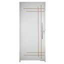 Ver imagem 2 de Porta Belíssima 9 Prime Batente 14 Puxador Barra Chata 60cm 92 x 210 Abertura Esquerda Branco Rodam