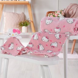 Manta com Naninha Coral Fleece Turma da Hello Kitty 75x100cm Hello Kitty Pink - 2