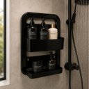 Ver imagem 4 de Prateleira Porta Shampoo Organizador Banheiro Multiuso Preto