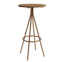 Ver imagem 5 de Conjunto Mesa Alta Bistrô 109,5cm MDP + 2 Banquetas Altas Fr Cor:Freijó com Rosê e Areia