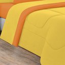 Ver imagem 3 de Kit Edredom + Jogo de Lençol 100% Algodão Gran Moratta 7 Peças Queen Amarelo-laranja
