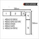 Ver imagem 3 de Módulo Completo Solteiro 11 Pts c/ Aéreo Áurea - Arbo Design